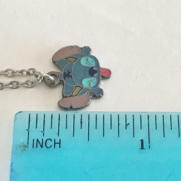 Vintage Disney Lilo & Stitch Necklace Charm Aulani Hawaii Ohana Disneyana 18" - Picture 5 of 5